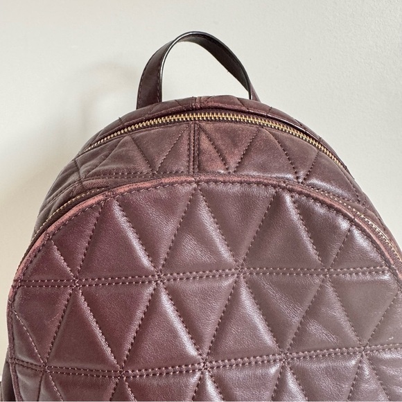 Michael Kors Rhea Medium Quilted Leather Backpack In Barolo - Picture 7 of 16
